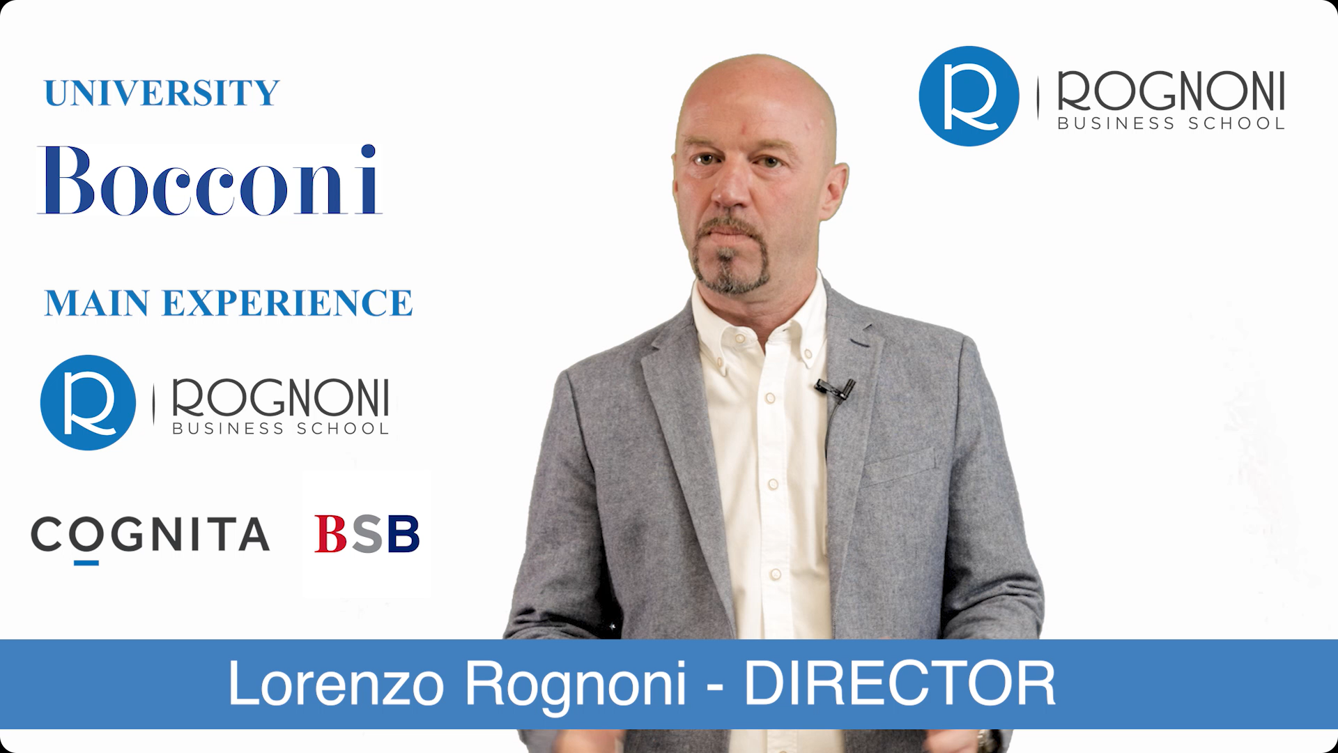 LORENZO ROGNONI è il fondatore e direttore della RBS.<br />
<br />
È laureato in Economia con indirizzo Marketing presso l'università L.Bocconi<br />
<br />
Ha dieci anni di esperienza nel settore dell'educazione. É stato direttore in centri britannici, spagnoli ed italiani